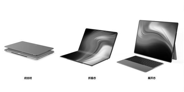华为揭秘首款鸿蒙折叠电脑设计：余承东看完ID手板力挺(图1)